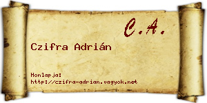 Czifra Adrián névjegykártya